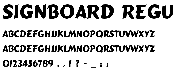Signboard Regular font